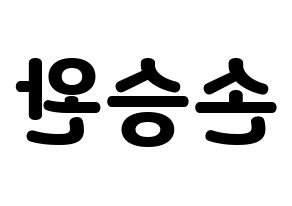 KPOP idol Red Velvet  웬디 (Son Seung-wan, Wendy) Printable Hangul name fan sign & fan board resources Reversed