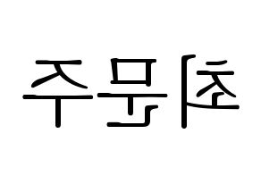 KPOP idol S.I.S  가을 (Choi Moon-joo, Gaeul) Printable Hangul name fan sign & fan board resources Reversed