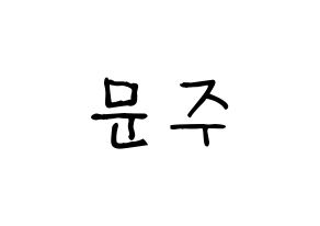 KPOP idol S.I.S  가을 (Choi Moon-joo, Gaeul) Printable Hangul name fan sign, fanboard resources for light sticks Normal