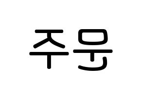KPOP idol S.I.S  가을 (Choi Moon-joo, Gaeul) Printable Hangul name Fansign Fanboard resources for concert Reversed