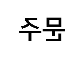 KPOP idol S.I.S  가을 (Choi Moon-joo, Gaeul) Printable Hangul name Fansign Fanboard resources for concert Reversed