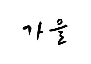 KPOP idol S.I.S  가을 (Choi Moon-joo, Gaeul) Printable Hangul name fan sign & fan board resources Normal