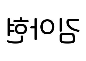 KPOP idol S.I.S  달 (Kim A-hyeon, Dal) Printable Hangul name Fansign Fanboard resources for concert Reversed