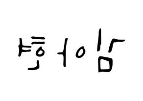 KPOP idol S.I.S  달 (Kim A-hyeon, Dal) Printable Hangul name fan sign, fanboard resources for LED Reversed