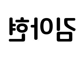 KPOP idol S.I.S  달 (Kim A-hyeon, Dal) Printable Hangul name fan sign, fanboard resources for concert Reversed