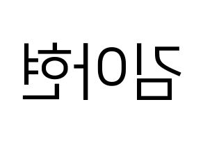 KPOP idol S.I.S  달 (Kim A-hyeon, Dal) Printable Hangul name fan sign, fanboard resources for LED Reversed