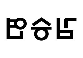 KPOP idol S.I.S  앤 (Kim Seungyeon, Anne) Printable Hangul name fan sign & fan board resources Reversed