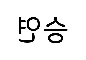 KPOP idol S.I.S  앤 (Kim Seungyeon, Anne) Printable Hangul name Fansign Fanboard resources for concert Reversed