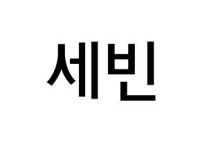 KPOP idol S.I.S  세빈 (Lee Se-bin, Sebin) Printable Hangul name Fansign Fanboard resources for concert Normal