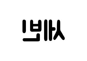 KPOP idol S.I.S  세빈 (Lee Se-bin, Sebin) Printable Hangul name fan sign & fan board resources Reversed