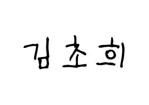 KPOP idol SATURDAY  초희 (Kim Cho-hee, Chohee) Printable Hangul name fan sign, fanboard resources for light sticks Normal