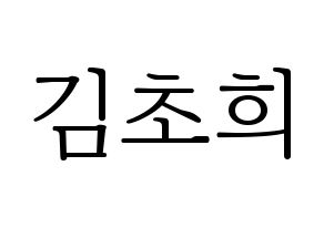 KPOP idol SATURDAY  초희 (Kim Cho-hee, Chohee) Printable Hangul name fan sign & fan board resources Normal