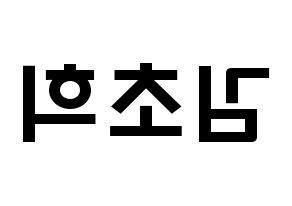 KPOP idol SATURDAY  초희 (Kim Cho-hee, Chohee) Printable Hangul name fan sign & fan board resources Reversed