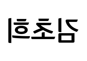 KPOP idol SATURDAY  초희 (Kim Cho-hee, Chohee) Printable Hangul name fan sign, fanboard resources for concert Reversed