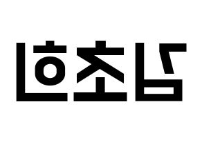 KPOP idol SATURDAY  초희 (Kim Cho-hee, Chohee) Printable Hangul name fan sign, fanboard resources for light sticks Reversed