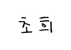 KPOP idol SATURDAY  초희 (Kim Cho-hee, Chohee) Printable Hangul name fan sign, fanboard resources for LED Normal