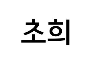 KPOP idol SATURDAY  초희 (Kim Cho-hee, Chohee) Printable Hangul name Fansign Fanboard resources for concert Normal