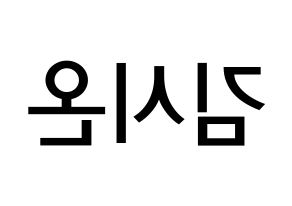 KPOP idol SATURDAY  시온 (Kim Si-on, Sion) Printable Hangul name Fansign Fanboard resources for concert Reversed
