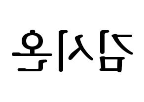 KPOP idol SATURDAY  시온 (Kim Si-on, Sion) Printable Hangul name fan sign, fanboard resources for LED Reversed