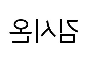 KPOP idol SATURDAY  시온 (Kim Si-on, Sion) Printable Hangul name fan sign, fanboard resources for light sticks Reversed