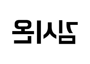 KPOP idol SATURDAY  시온 (Kim Si-on, Sion) Printable Hangul name fan sign, fanboard resources for concert Reversed