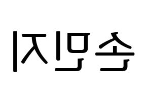 KPOP idol SATURDAY  아연 (Son Min-ji, Ayeon) Printable Hangul name fan sign, fanboard resources for LED Reversed