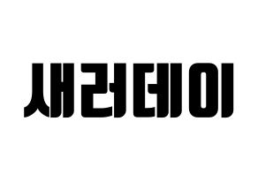 KPOP idol SATURDAY Printable Hangul fan sign, fanboard resources for light sticks Normal