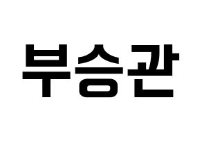 KPOP idol SEVENTEEN  승관 (Boo Seung-kwan, SEUNGKWAN) Printable Hangul name fan sign, fanboard resources for concert Normal