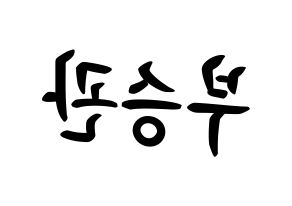 KPOP idol SEVENTEEN  승관 (Boo Seung-kwan, SEUNGKWAN) Printable Hangul name fan sign, fanboard resources for concert Reversed