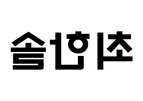 KPOP idol SEVENTEEN  버논 (Choi Han-sol, VERNON) Printable Hangul name fan sign & fan board resources Reversed