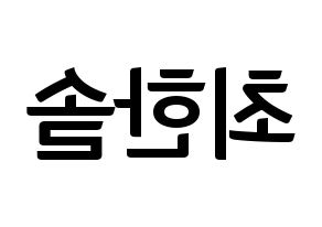 KPOP idol SEVENTEEN  버논 (Choi Han-sol, VERNON) Printable Hangul name fan sign, fanboard resources for concert Reversed