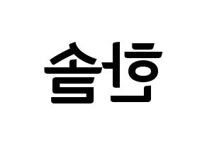 KPOP idol SEVENTEEN  버논 (Choi Han-sol, VERNON) Printable Hangul name fan sign, fanboard resources for concert Reversed