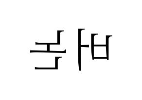 KPOP idol SEVENTEEN  버논 (Choi Han-sol, VERNON) Printable Hangul name fan sign & fan board resources Reversed