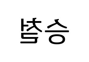 KPOP idol SEVENTEEN  에스쿱스 (Choi Sung-cheol, S.COUPS) Printable Hangul name fan sign, fanboard resources for LED Reversed