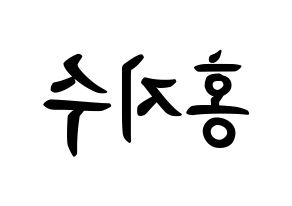 KPOP idol SEVENTEEN  조슈아 (Hong Ji-soo, JOSHUA) Printable Hangul name fan sign, fanboard resources for concert Reversed
