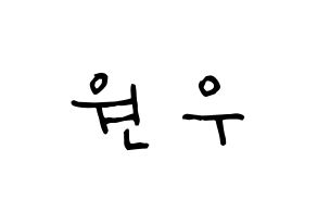 KPOP idol SEVENTEEN  원우 (Jeon Won-woo, WONWOO) Printable Hangul name Fansign Fanboard resources for concert Normal