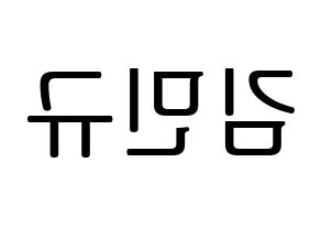 KPOP idol SEVENTEEN  민규 (Kim Min-gyu, MINGYU) Printable Hangul name fan sign, fanboard resources for LED Reversed