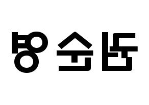 KPOP idol SEVENTEEN  호시 (Kwon Soon-young, HOSHI) Printable Hangul name fan sign & fan board resources Reversed