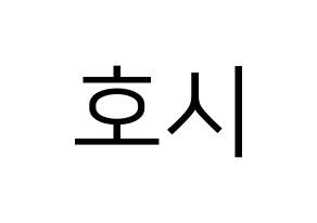 KPOP idol SEVENTEEN  호시 (Kwon Soon-young, HOSHI) Printable Hangul name fan sign, fanboard resources for LED Normal