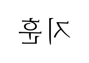 KPOP idol SEVENTEEN  우지 (Lee Ji-hoon, WOOZI) Printable Hangul name fan sign & fan board resources Reversed