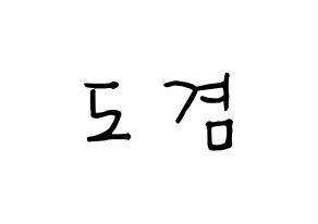 KPOP idol SEVENTEEN  도겸 (Lee Seok-min, DK) Printable Hangul name fan sign, fanboard resources for concert Normal