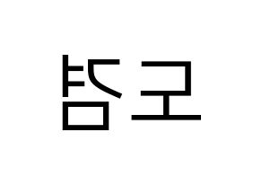 KPOP idol SEVENTEEN  도겸 (Lee Seok-min, DK) Printable Hangul name fan sign, fanboard resources for LED Reversed