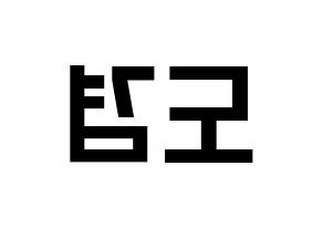 KPOP idol SEVENTEEN  도겸 (Lee Seok-min, DK) Printable Hangul name fan sign, fanboard resources for light sticks Reversed