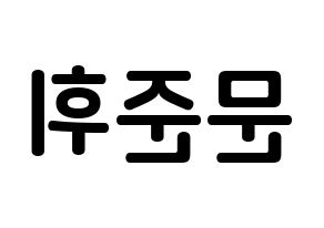 KPOP idol SEVENTEEN  준 (Moon Jun-hwi, JUN) Printable Hangul name fan sign, fanboard resources for concert Reversed