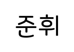 KPOP idol SEVENTEEN  준 (Moon Jun-hwi, JUN) Printable Hangul name Fansign Fanboard resources for concert Normal