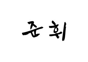 KPOP idol SEVENTEEN  준 (Moon Jun-hwi, JUN) Printable Hangul name fan sign & fan board resources Normal