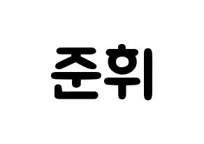 KPOP idol SEVENTEEN  준 (Moon Jun-hwi, JUN) Printable Hangul name fan sign & fan board resources Normal