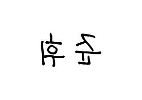 KPOP idol SEVENTEEN  준 (Moon Jun-hwi, JUN) Printable Hangul name fan sign, fanboard resources for light sticks Reversed