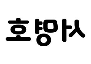 KPOP idol SEVENTEEN  디에잇 (Xu Minghao, THE 8) Printable Hangul name fan sign & fan board resources Reversed