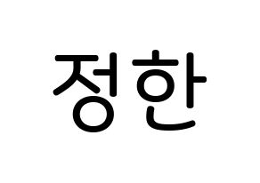 KPOP idol SEVENTEEN  정한 (Yoon Jung-han, JEONGHAN) Printable Hangul name Fansign Fanboard resources for concert Normal